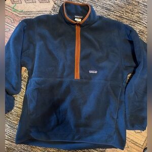 Patagonia VTG Synchilla Dark Blue Fleece with Orange Trim
